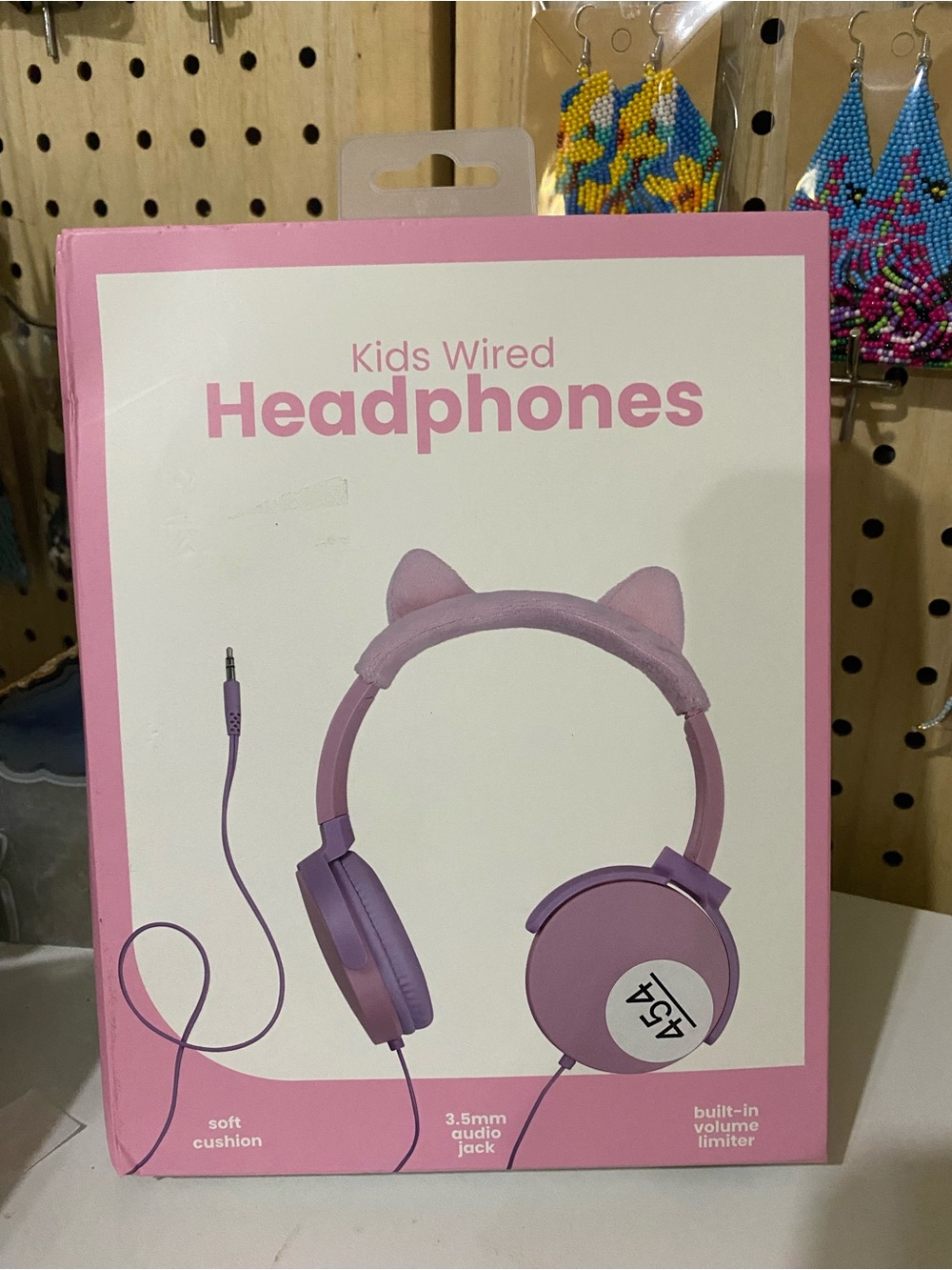 Target Pink and Purple Kids Wired Headphones with Cat Ear Accent